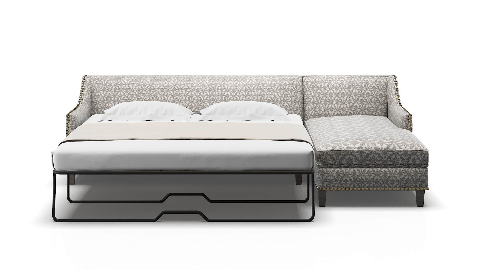 Amsterdam Bergamo Dove Panel Sleeper Espresso legs 1