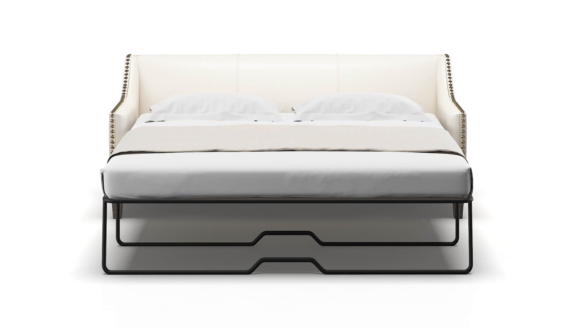 Amsterdam Blanche Milky Sofa Sleeper Espresso legs 1