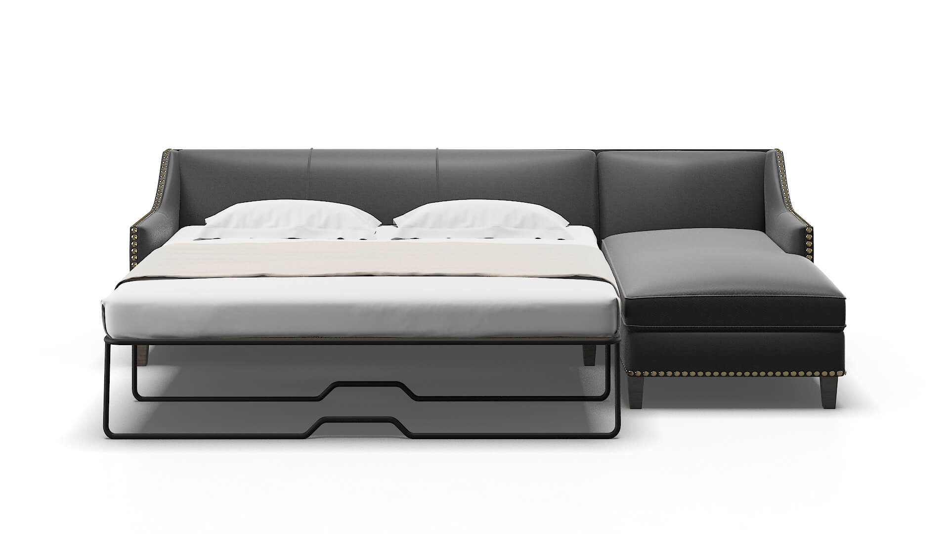 Amsterdam Catalina Charcoal Panel Sleeper Espresso legs 1