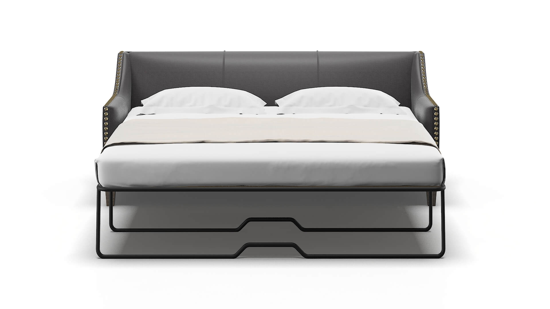 Amsterdam Catalina Charcoal Sofa Sleeper Espresso legs 1