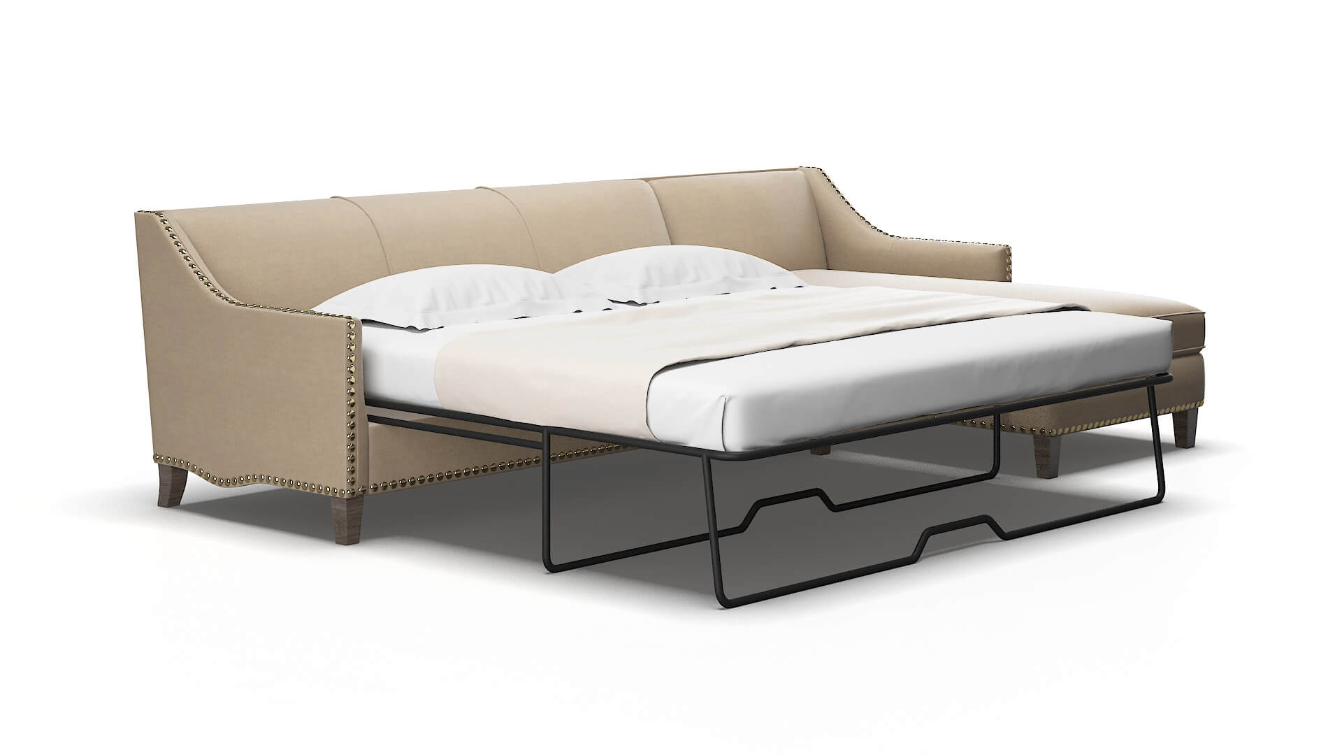 Amsterdam Chance platinum Panel sleeper Espresso Legs  2