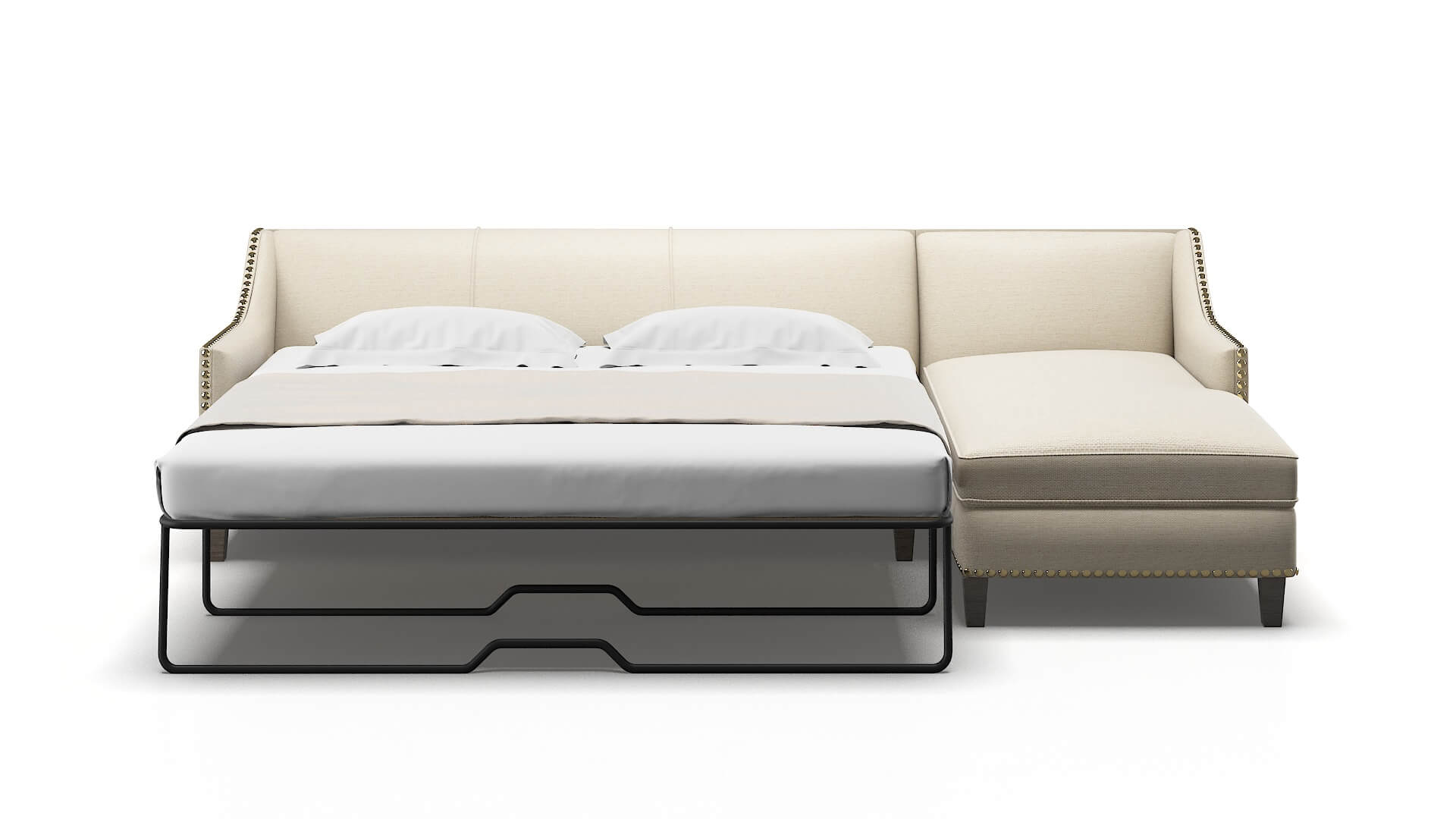 Amsterdam Chance Sand Panel Sleeper Espresso legs 1
