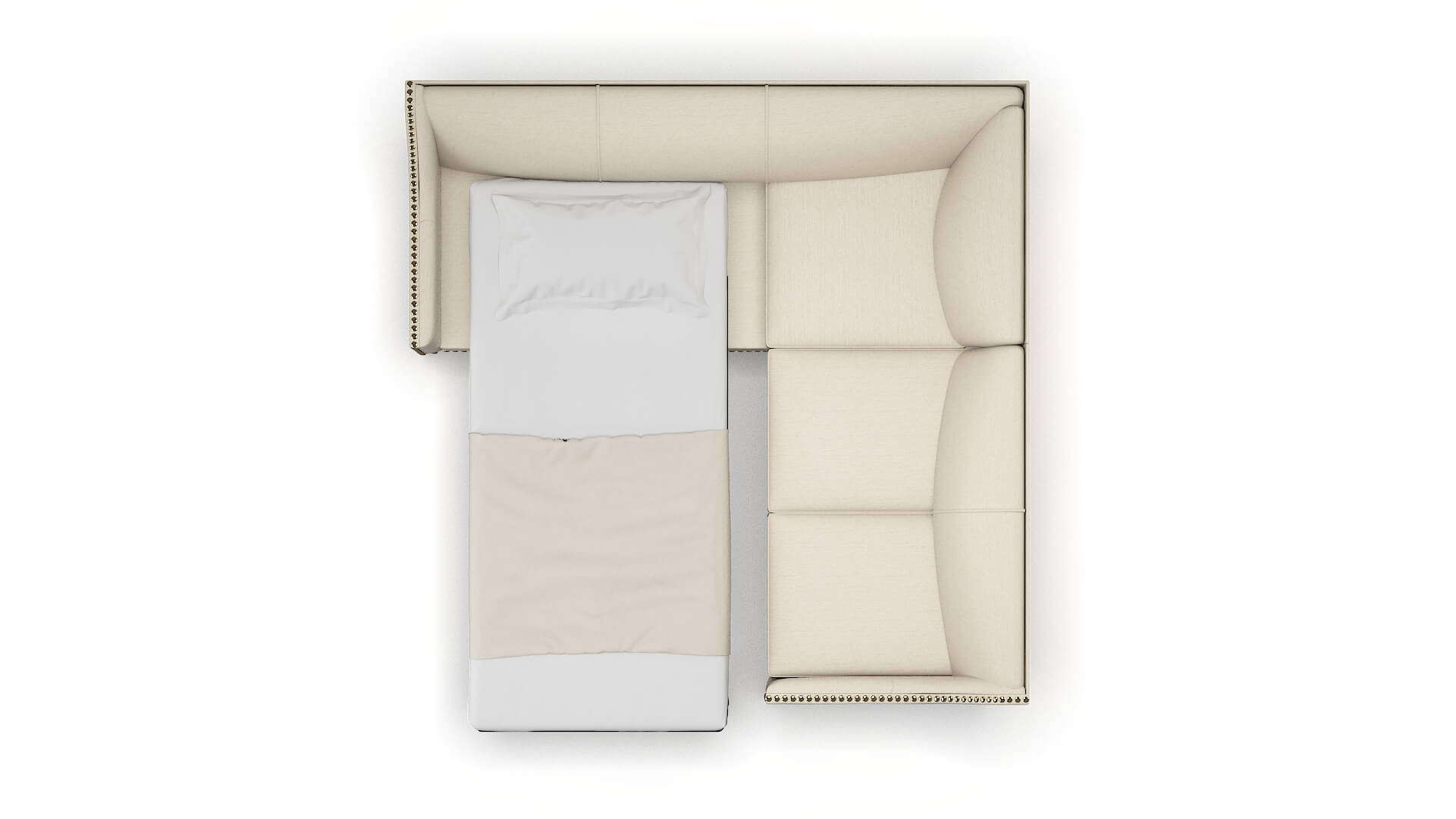 Amsterdam Chance Sand Sectional Sleeper Espresso legs 3