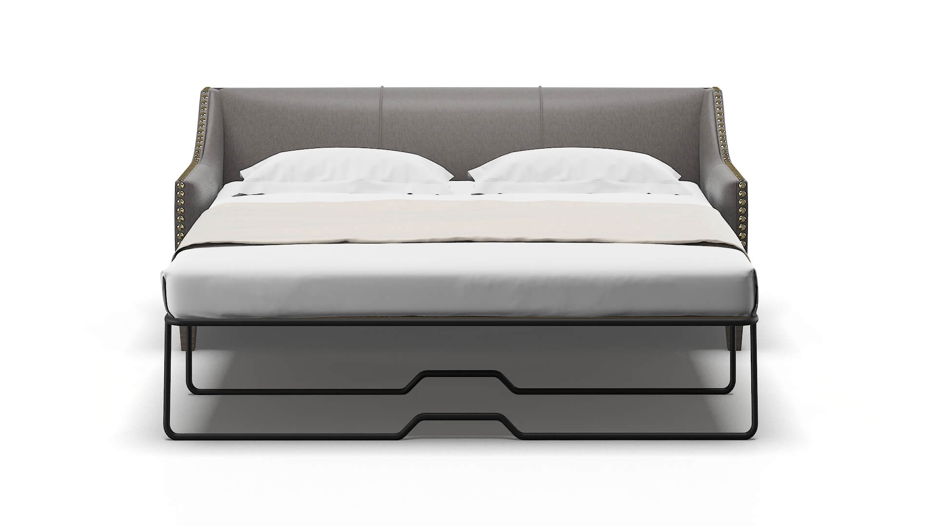 Amsterdam Cosmo Charcoal Sofa Sleeper Espresso legs 1