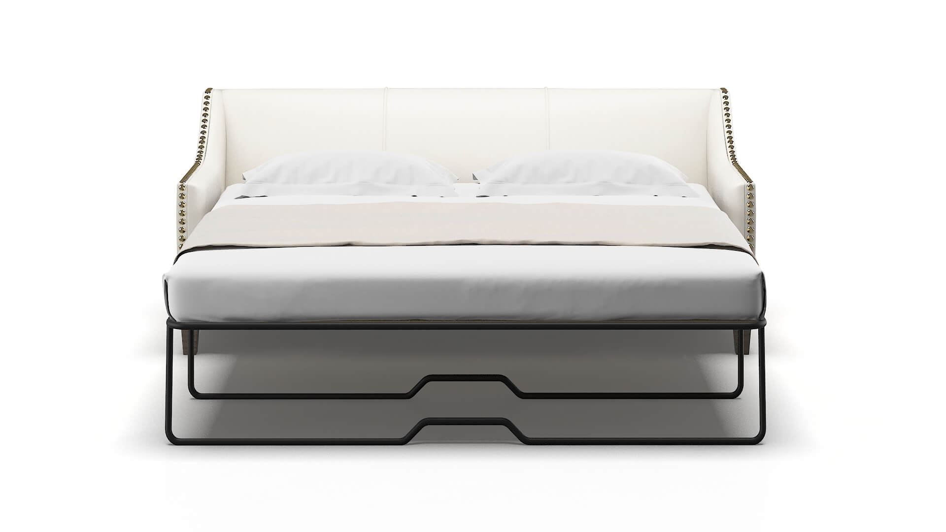 Amsterdam Cosmo Ivory Sofa Sleeper Espresso legs 1