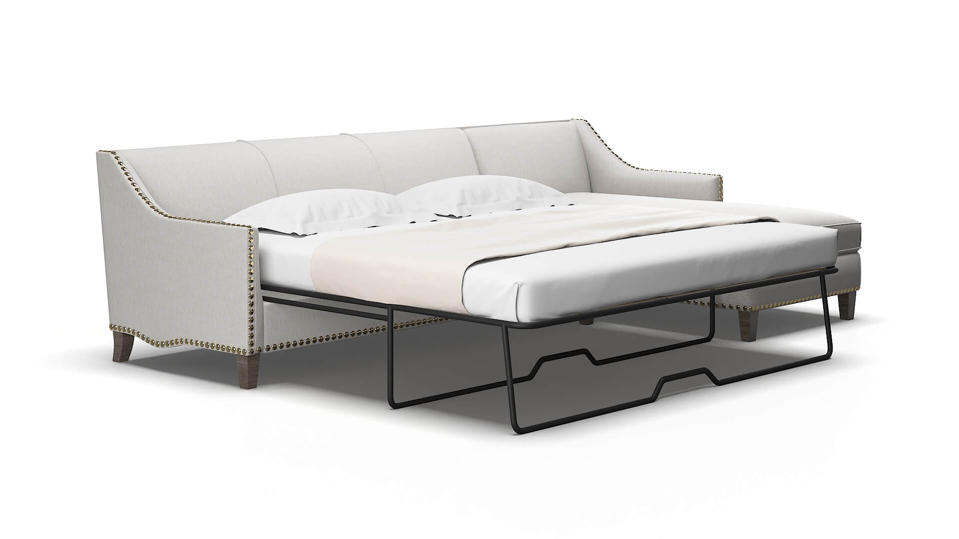 Amsterdam Cosmo silver Panel sleeper Espresso Legs  2