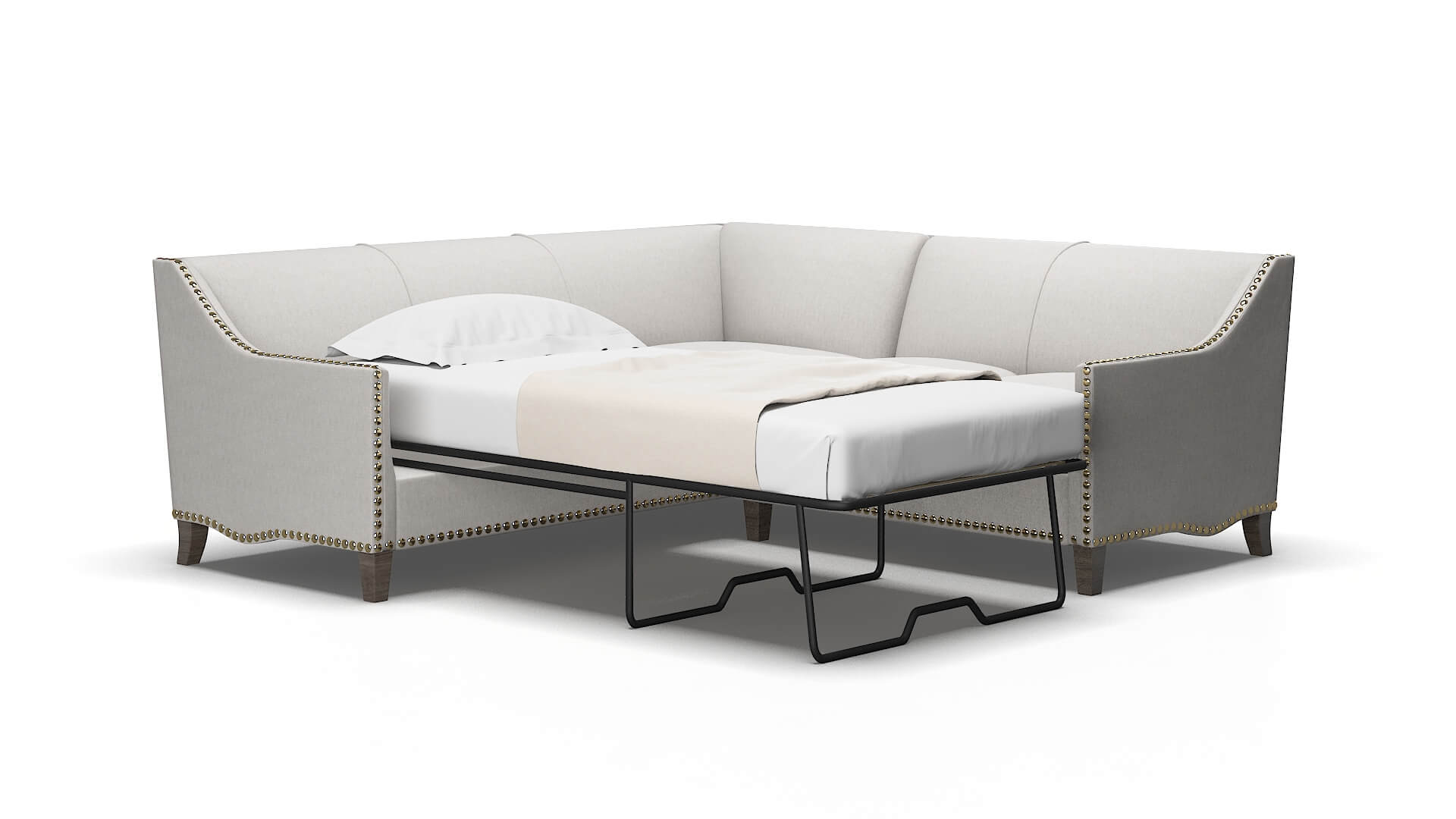 Amsterdam Cosmo silver Sectional sleeper Espresso Legs  2
