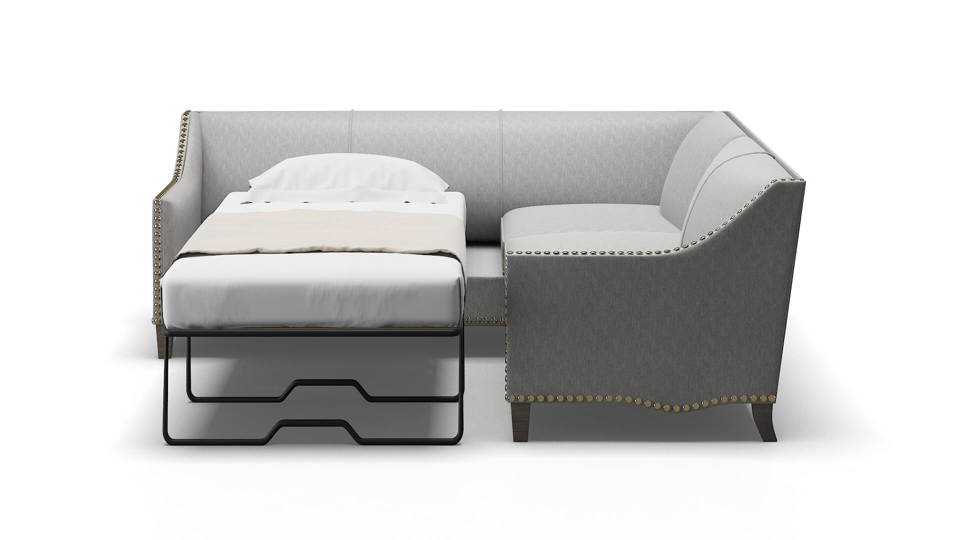 Amsterdam Cosmo Steel Sectional Sleeper Espresso legs 1