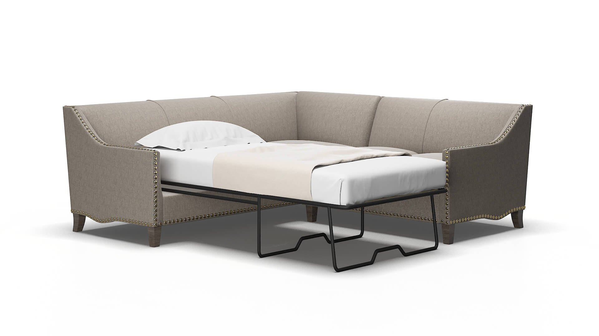 Amsterdam Cosmo taupe Sectional sleeper Espresso Legs  2