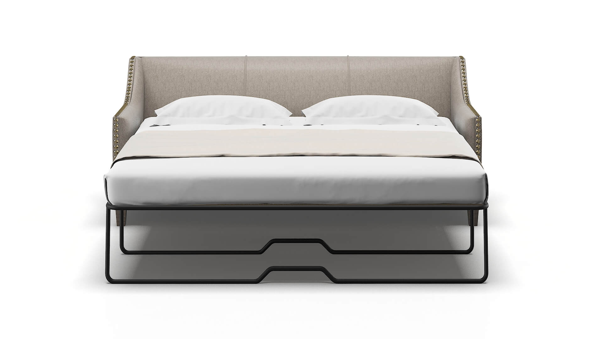 Amsterdam Cosmo Taupe Sofa Sleeper Espresso legs 1