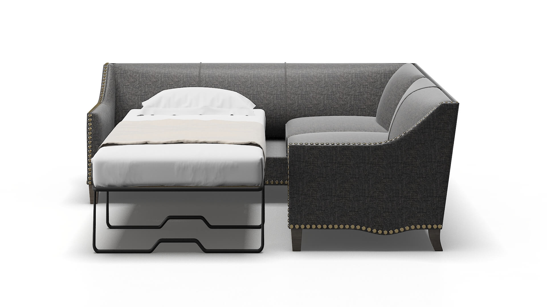 Amsterdam Curious Eclipse Sectional Sleeper Espresso legs 1