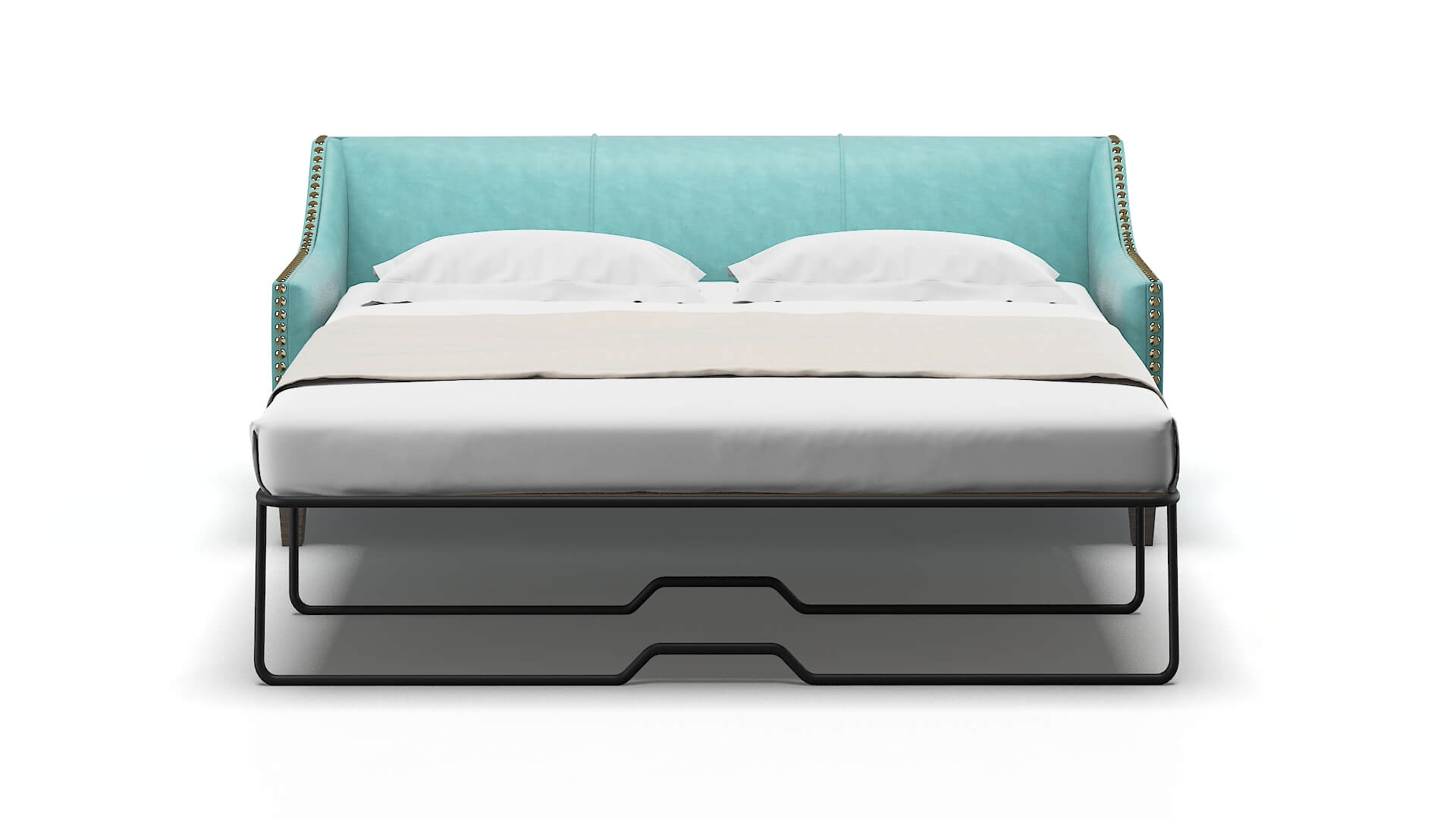 Amsterdam Curious Turquoise Sofa Sleeper Espresso legs 1