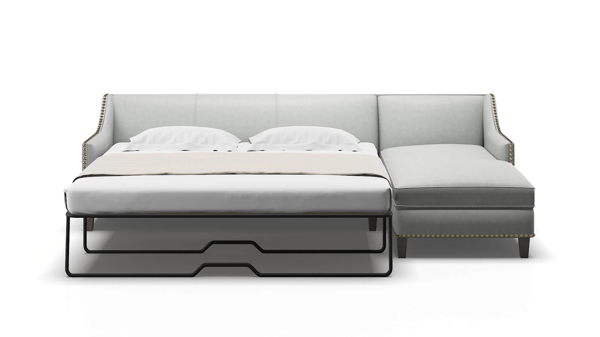 Amsterdam Dawson Platinum Panel Sleeper Espresso legs 1