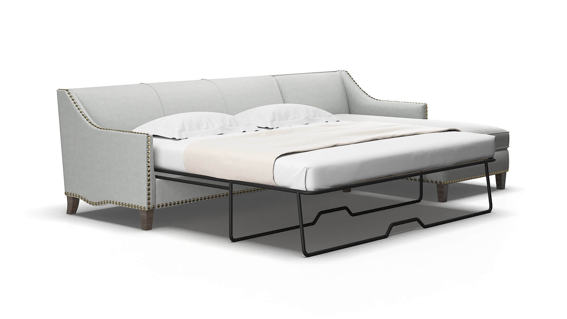 Amsterdam Dawson Platinum Panel Sleeper Espresso legs 2