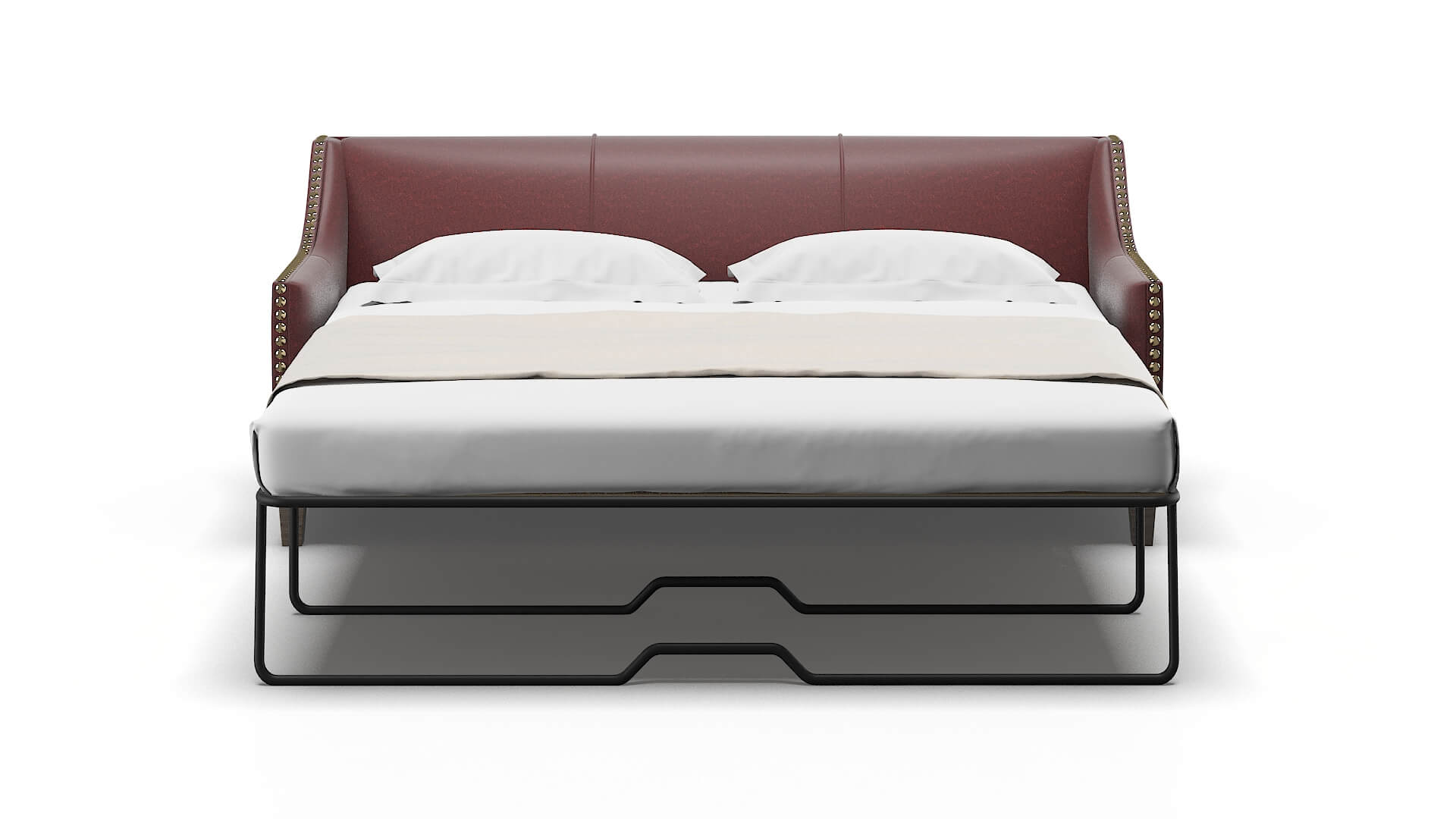 Amsterdam Derby Berry Sofa Sleeper Espresso legs 1