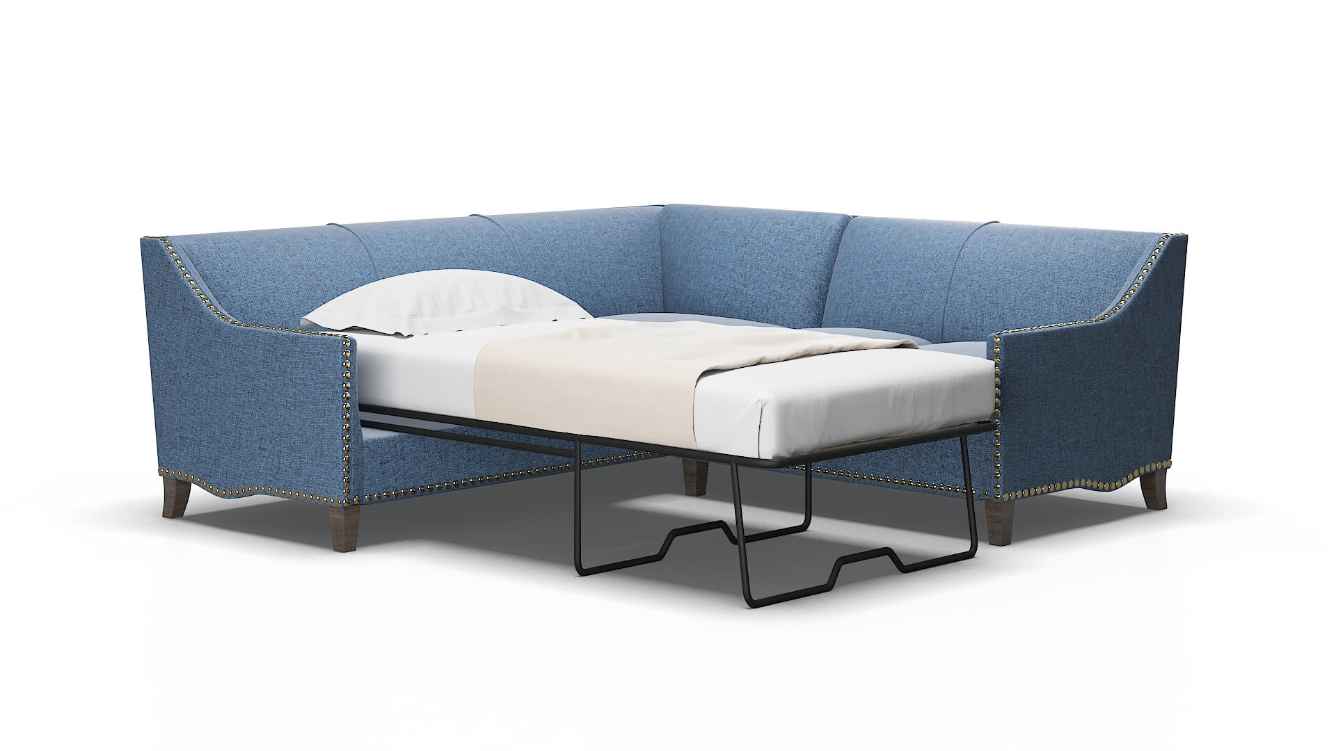 Amsterdam Derby navy Sectional sleeper Espresso Legs  2