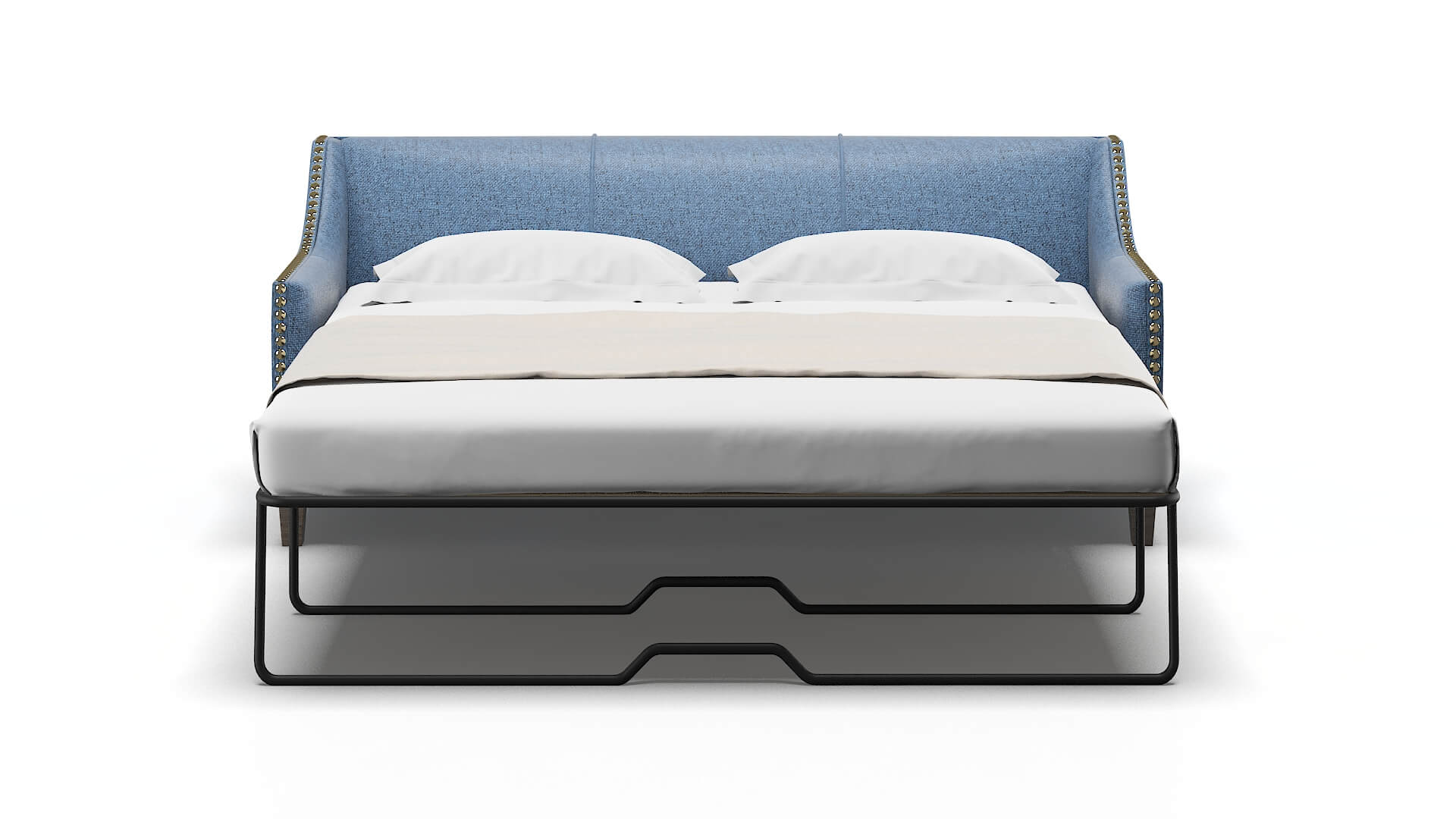 Amsterdam Derby Navy Sofa Sleeper Espresso legs 1