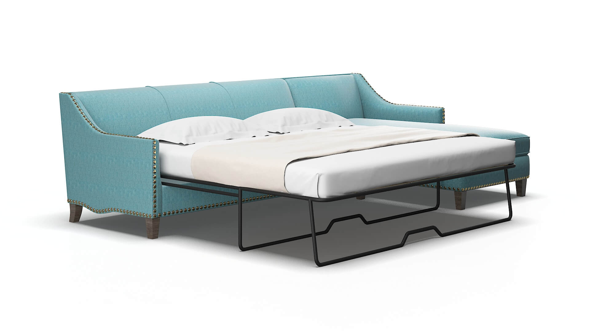 Amsterdam Dream_d peacock Panel sleeper Espresso Legs  2