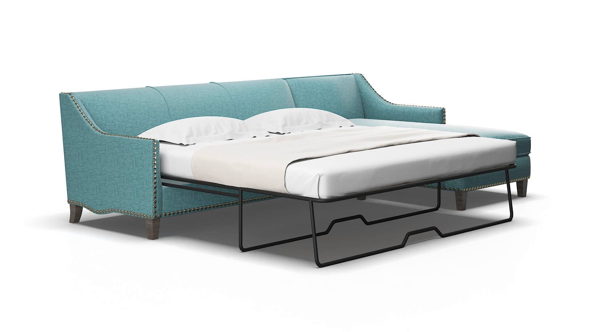 Amsterdam Elliot teal Panel sleeper Espresso Legs  2