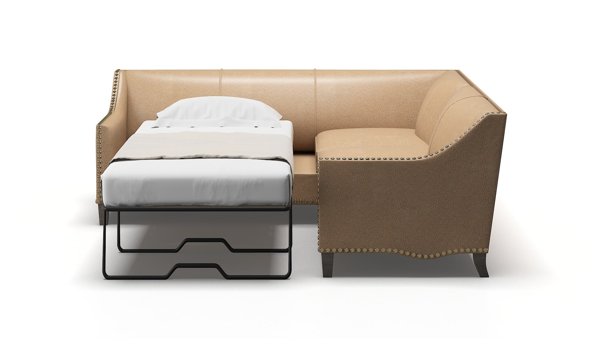 Amsterdam Ford Dune Sectional Sleeper Espresso legs 1