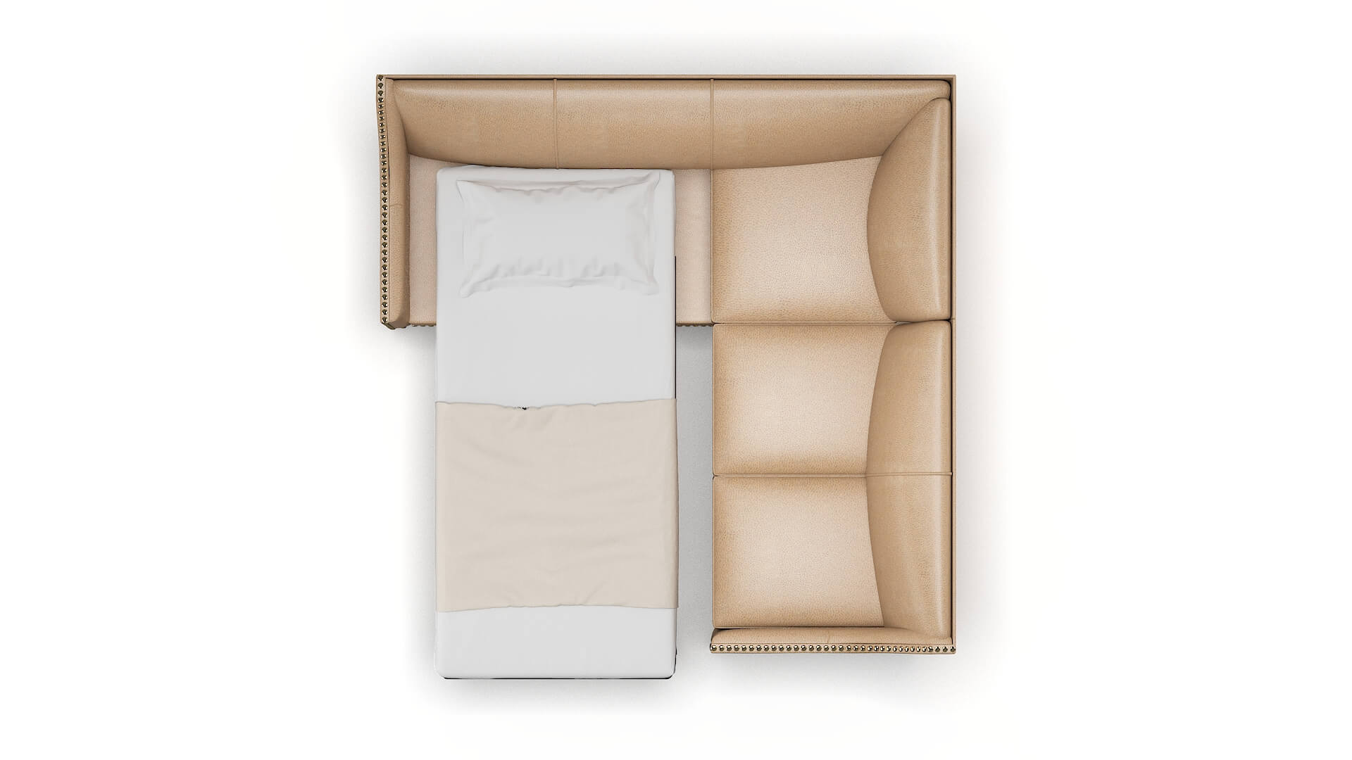 Amsterdam Ford Dune Sectional Sleeper Espresso legs 3