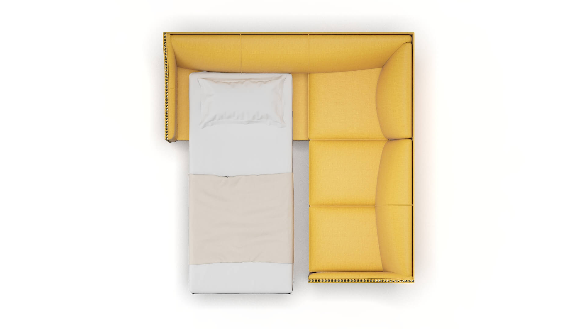 Amsterdam Glee Aglow Sectional Sleeper Espresso legs 3