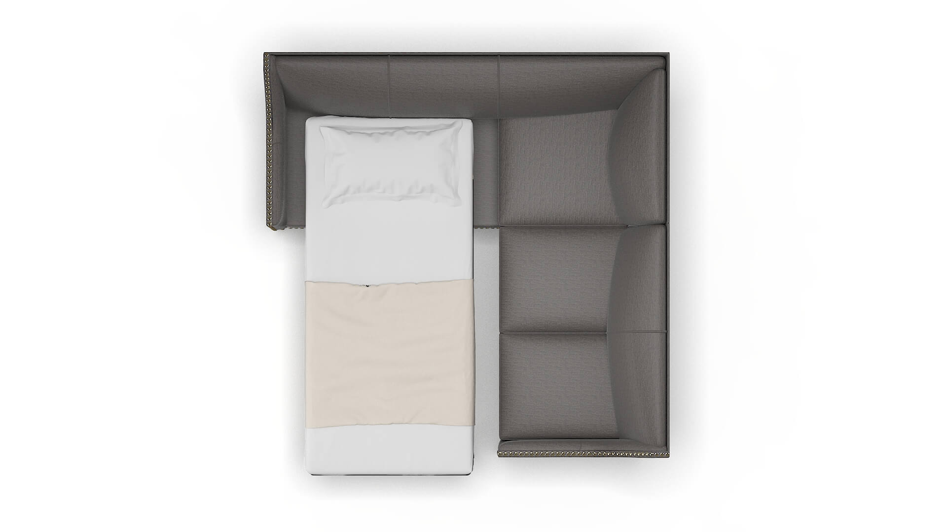 Amsterdam Insight Eclipse Sectional Sleeper Espresso legs 3