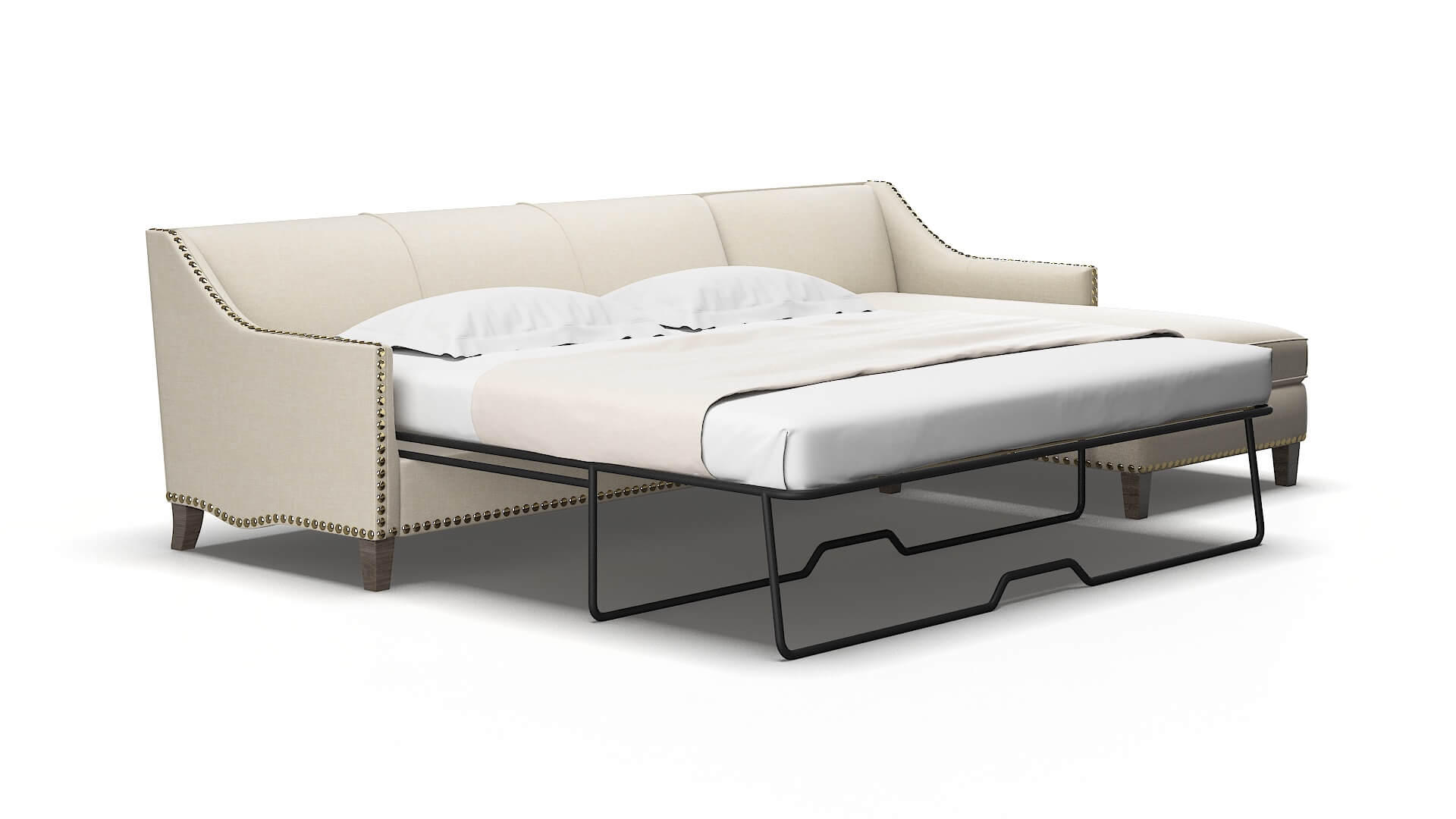Amsterdam Keylargo almond Panel sleeper Espresso Legs  2