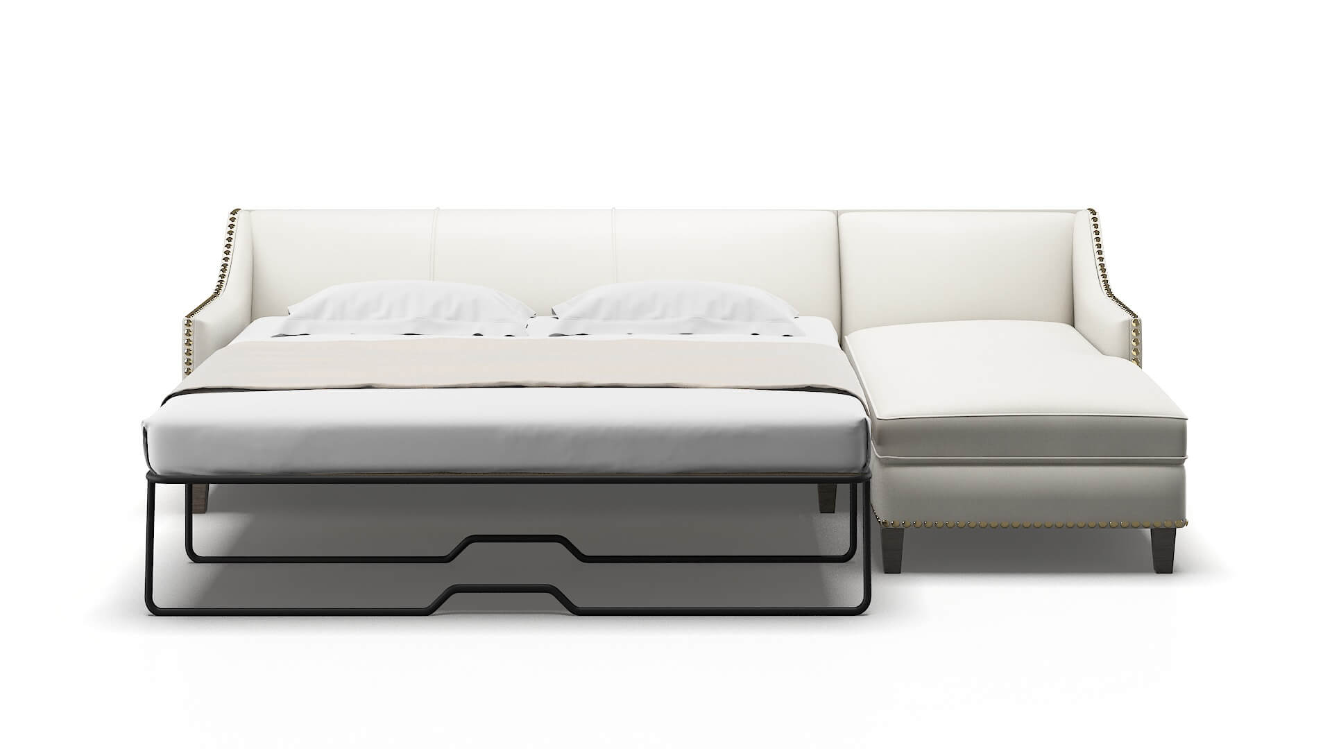 Amsterdam Keylargo Oatmeal Panel Sleeper Espresso legs 1