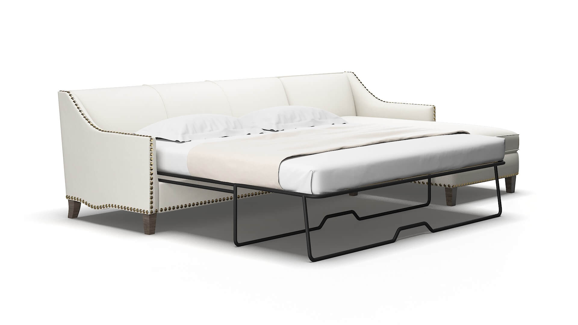 Amsterdam Keylargo Oatmeal Panel Sleeper Espresso legs 2