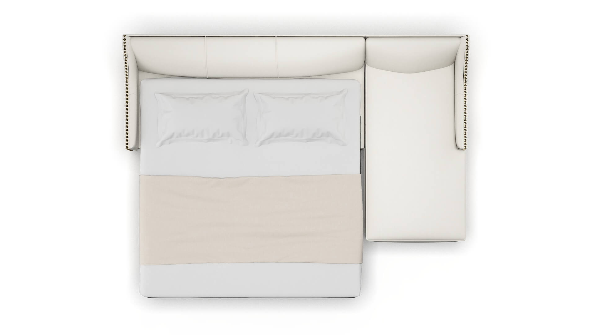 Amsterdam Keylargo Oatmeal Panel Sleeper Espresso legs 3