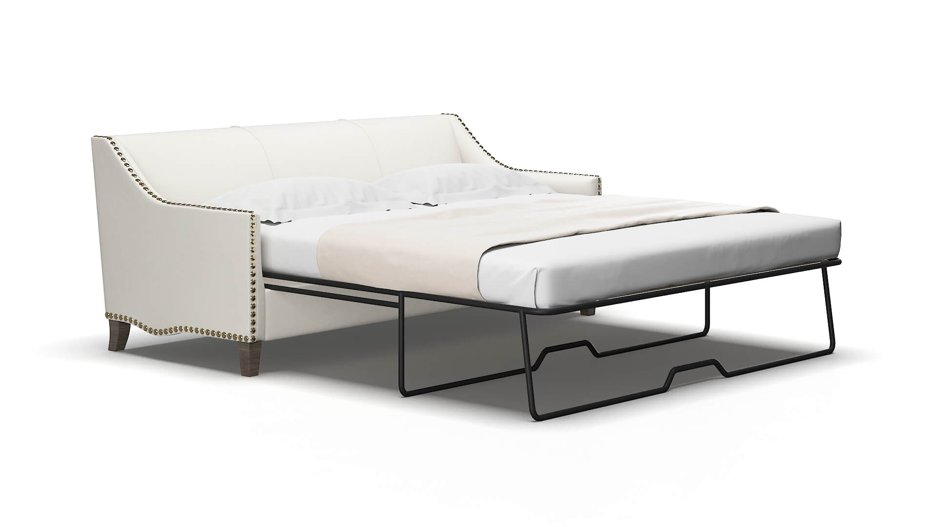 Amsterdam Keylargo Oatmeal Sofa Sleeper Espresso legs 2