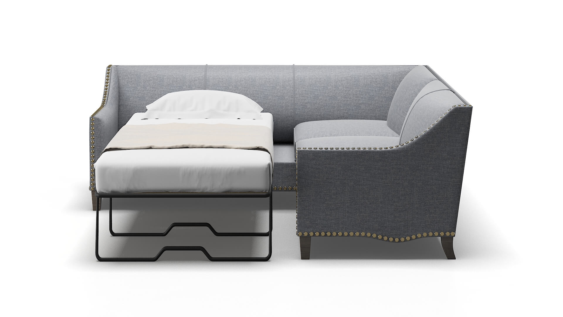 Amsterdam Lana Ash Sectional Sleeper Espresso legs 1