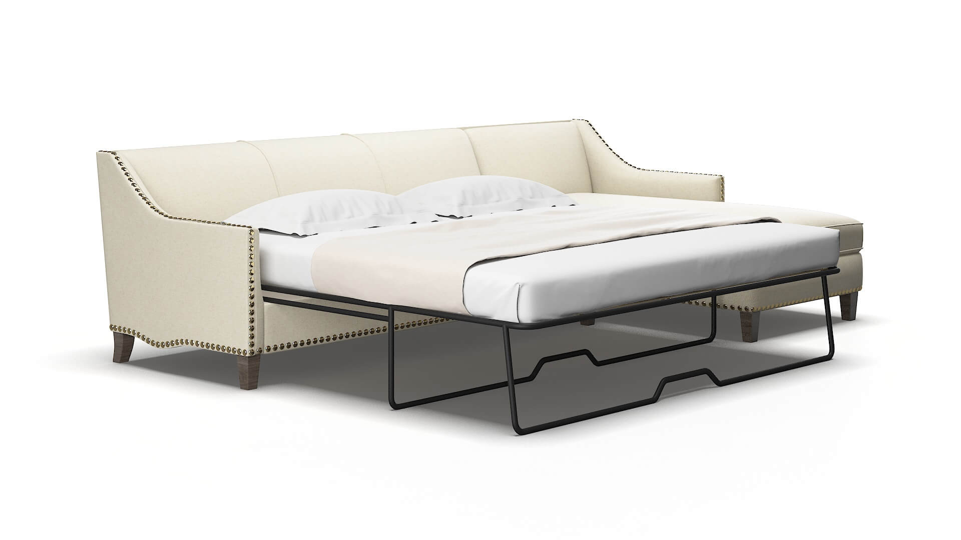 Amsterdam Lana Sand Panel Sleeper espresso legs 2
