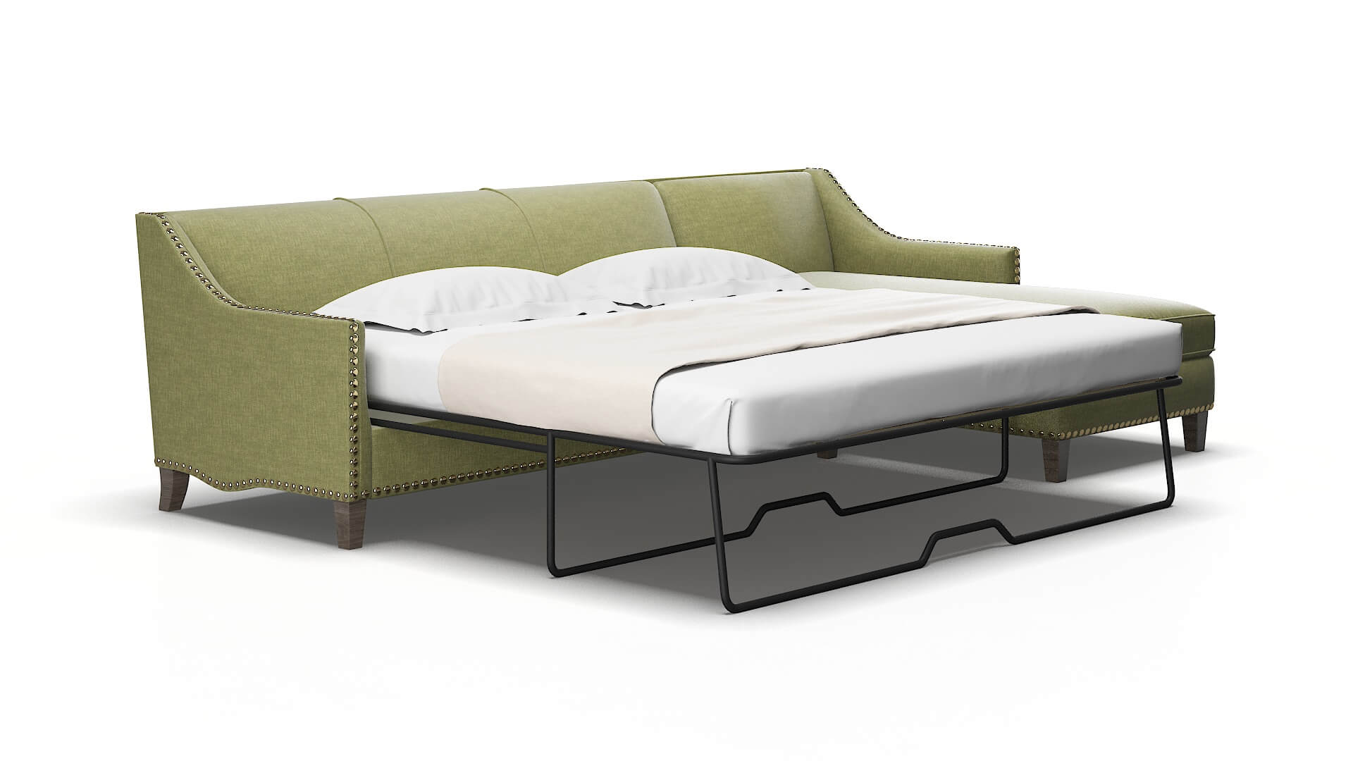Amsterdam Leslie lawn Panel sleeper Espresso Legs  2
