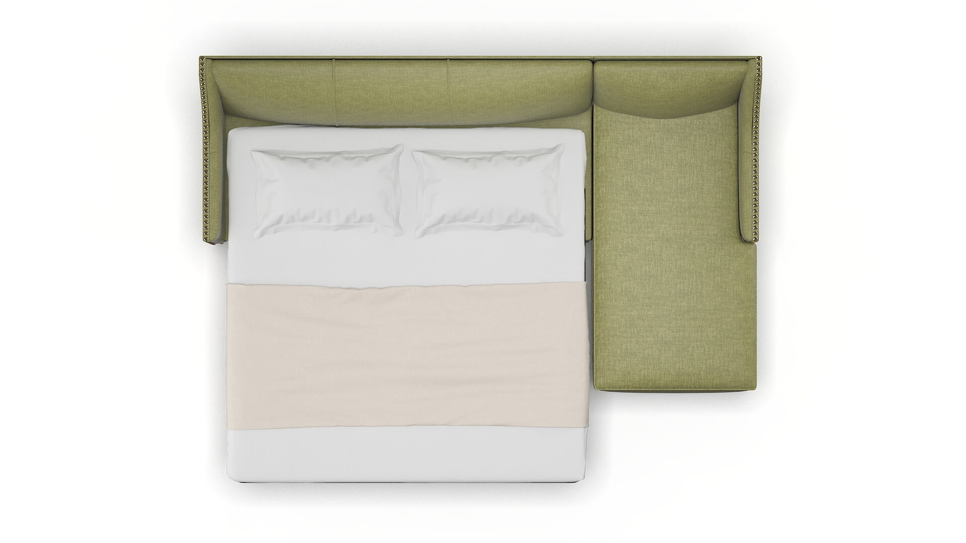 Amsterdam Leslie Lawn Panel Sleeper Espresso legs 3