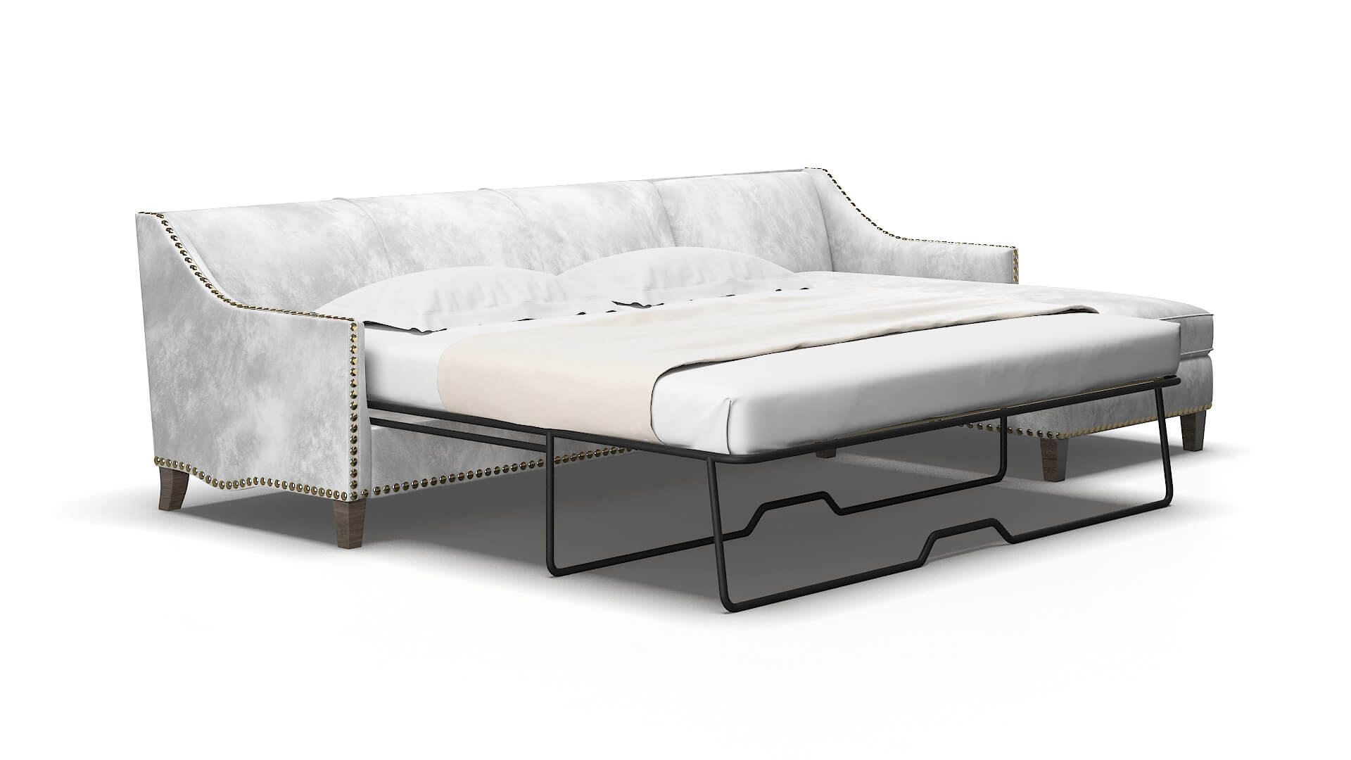 Amsterdam Loft snowfall Panel sleeper Espresso Legs  2