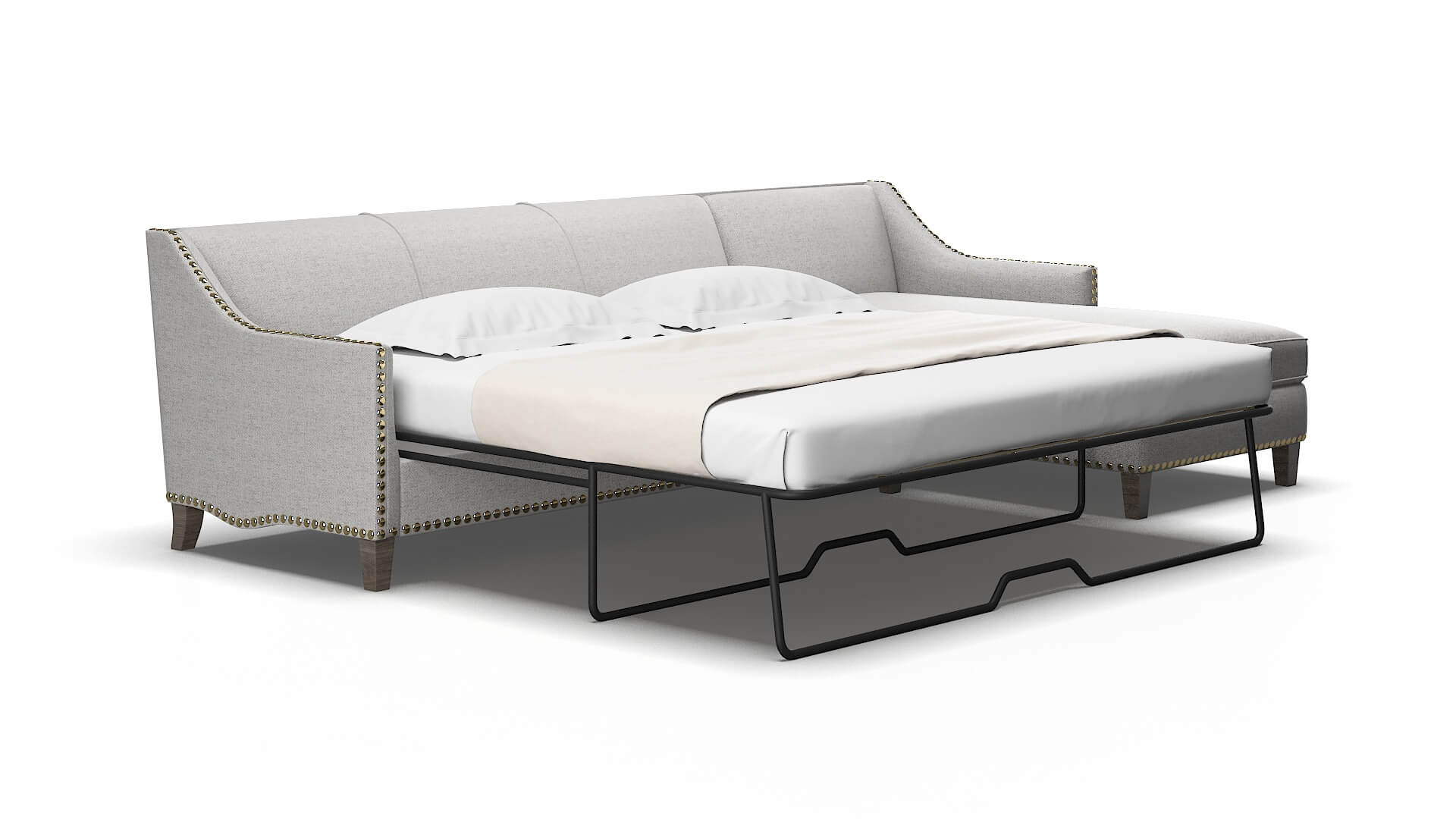 Amsterdam Malibu dove Panel sleeper Espresso Legs  2