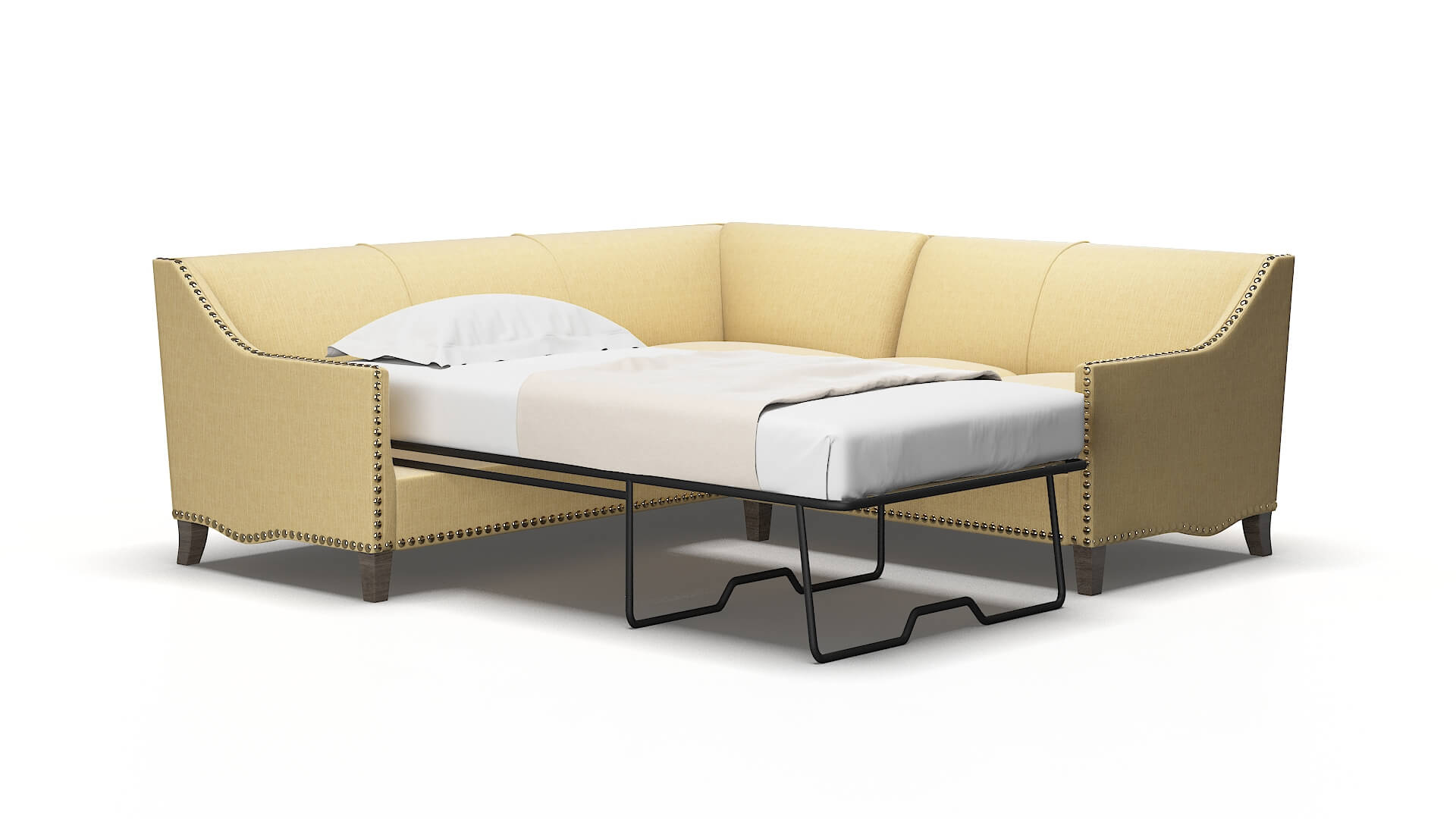 Amsterdam Malibu maize Sectional sleeper Espresso Legs  2