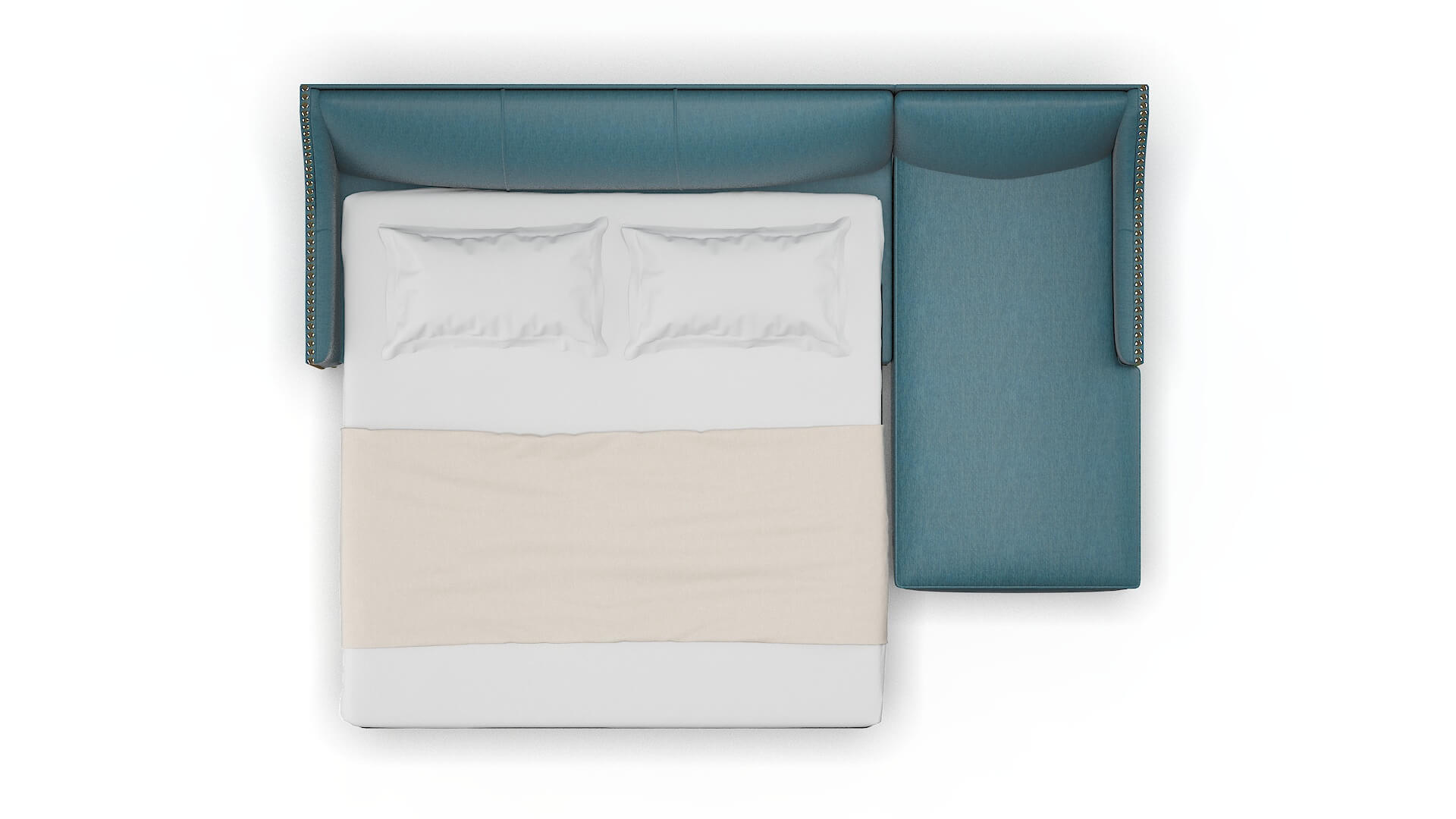 Amsterdam Merit Peacock Panel Sleeper Espresso legs 3