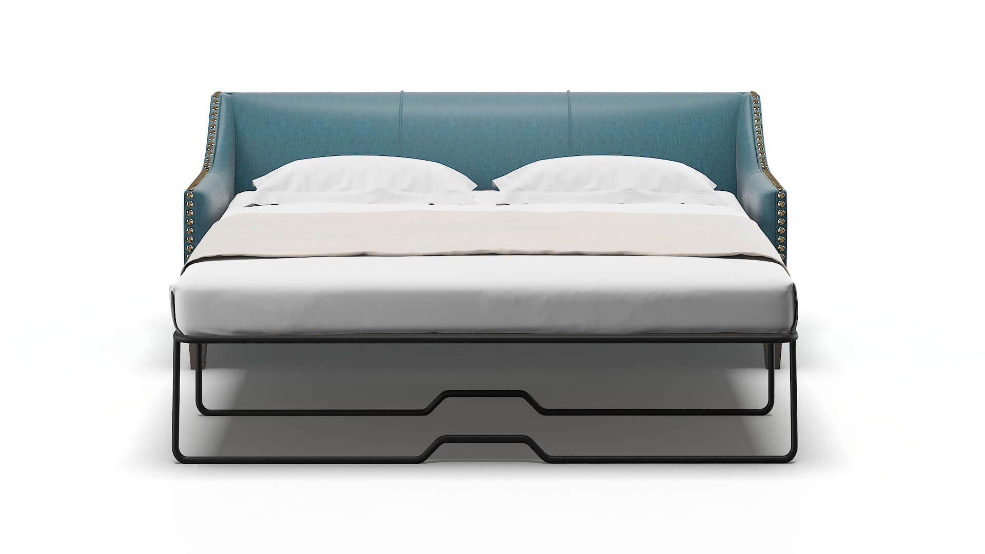 Amsterdam Merit Peacock Sofa Sleeper Espresso legs 1