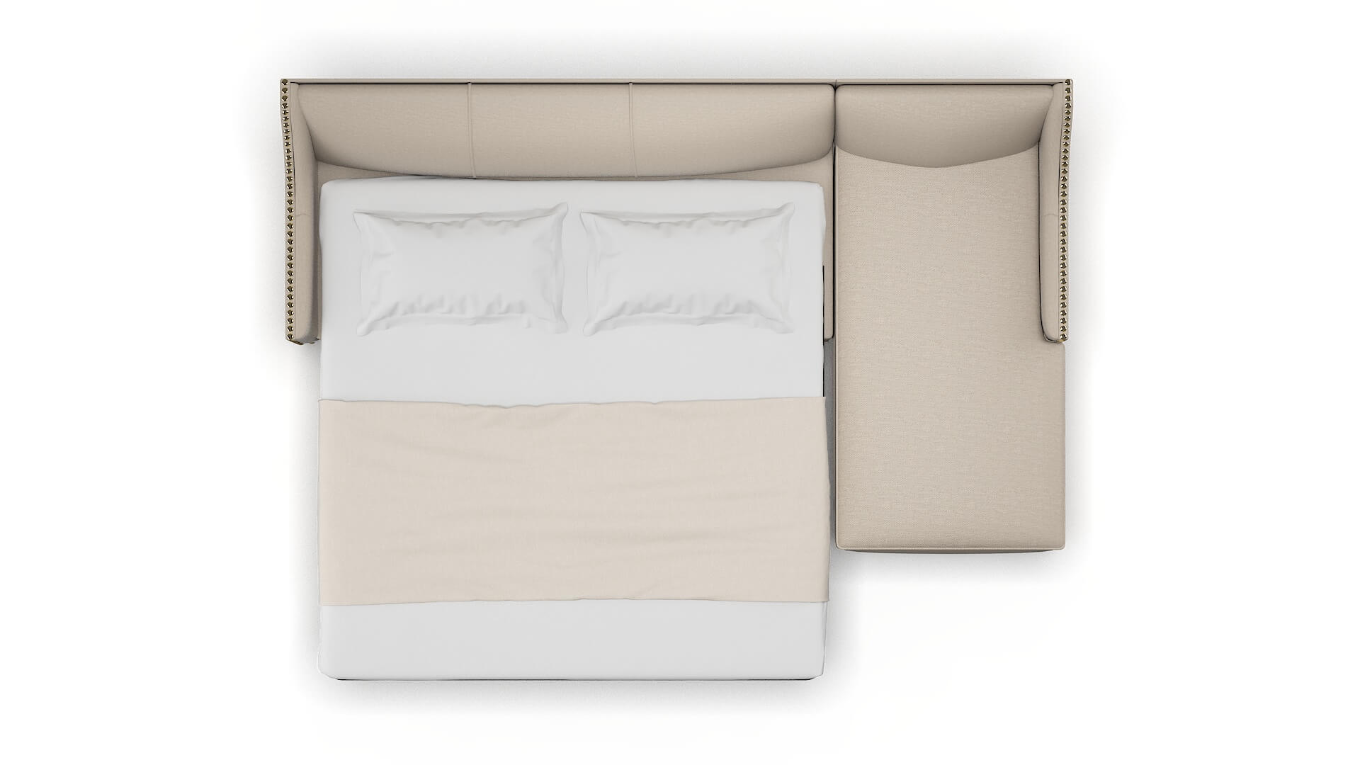 Amsterdam Naples Almond Panel Sleeper Espresso legs 3