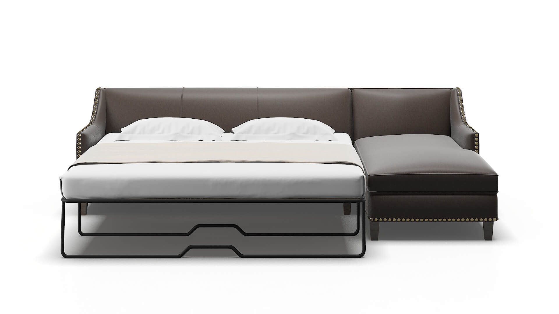 Amsterdam Naples Graphite Panel Sleeper Espresso legs 1