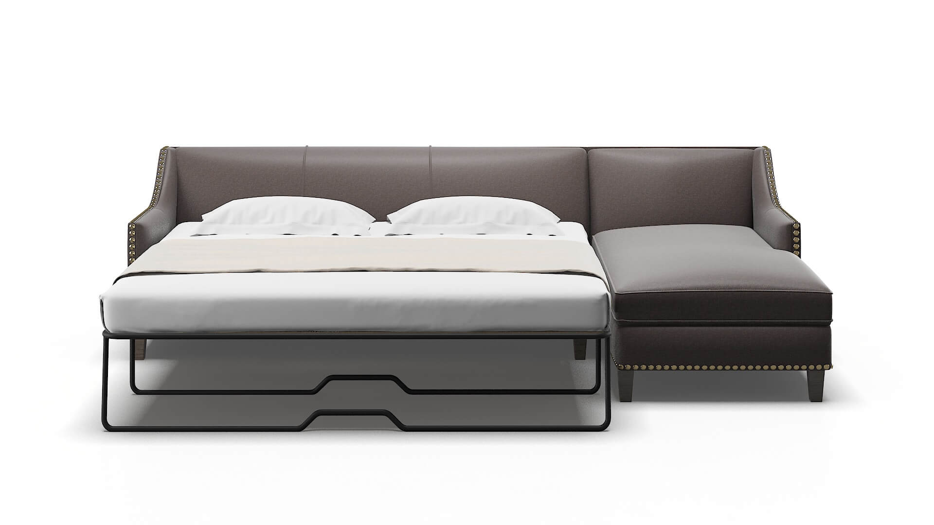 Amsterdam Oscar Chocolate Panel Sleeper Espresso legs 1