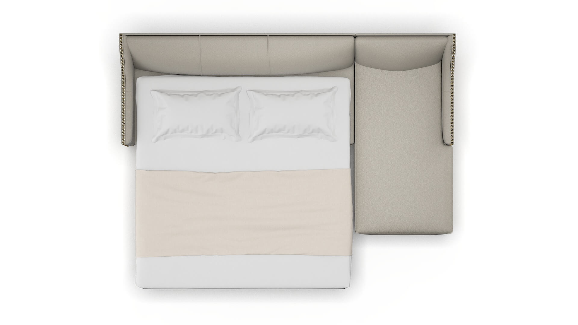 Amsterdam Oscar Silver Panel Sleeper Espresso legs 3