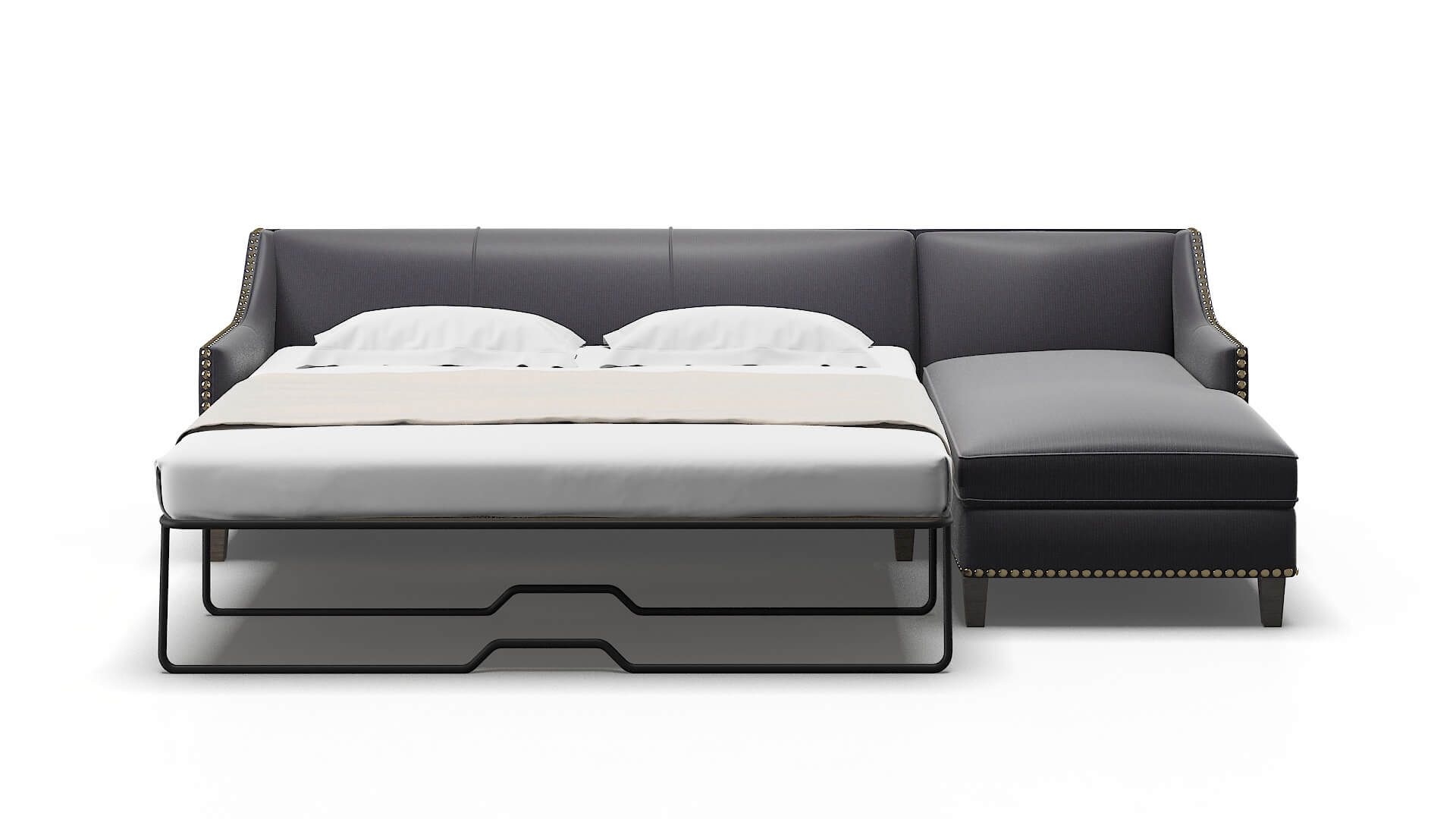 Amsterdam Parker Charcoal Panel Sleeper Espresso legs 1