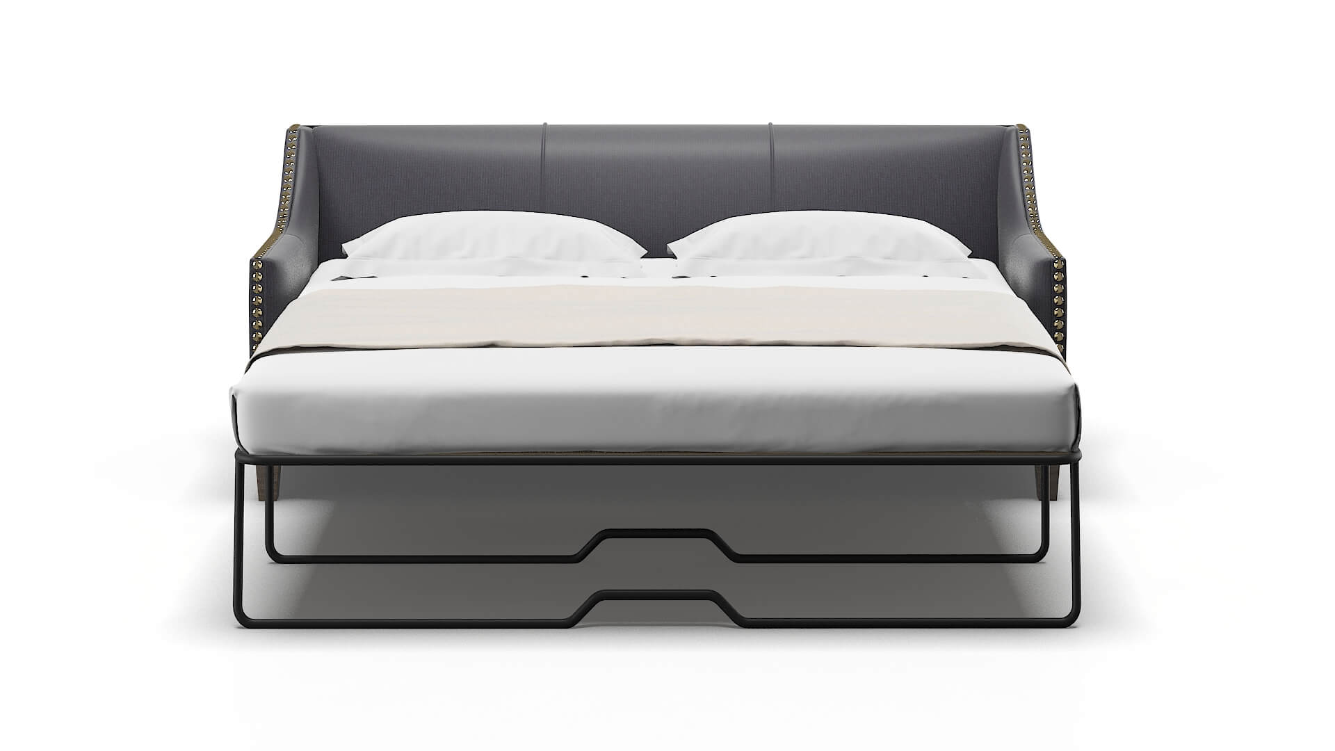 Amsterdam Parker Charcoal Sofa Sleeper Espresso legs 1