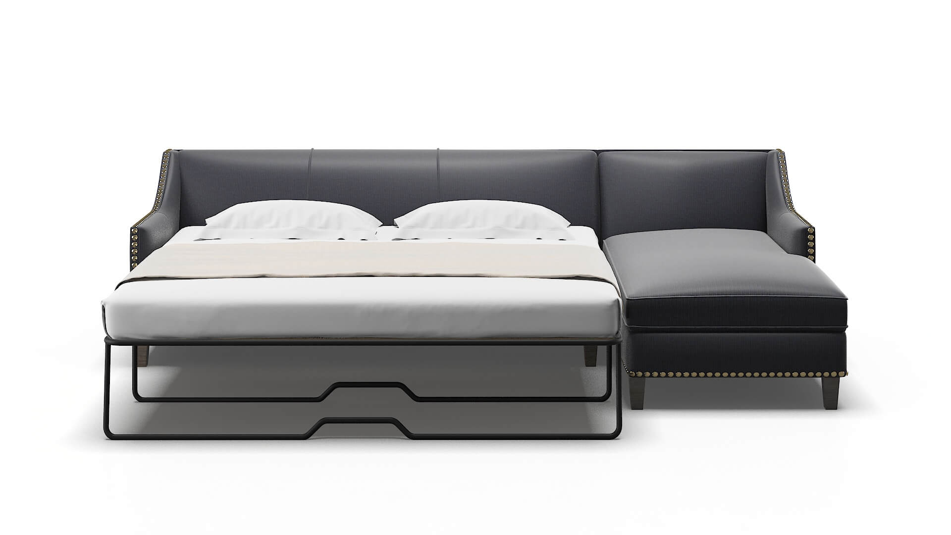 Amsterdam Parker Midnight Panel Sleeper Espresso legs 1