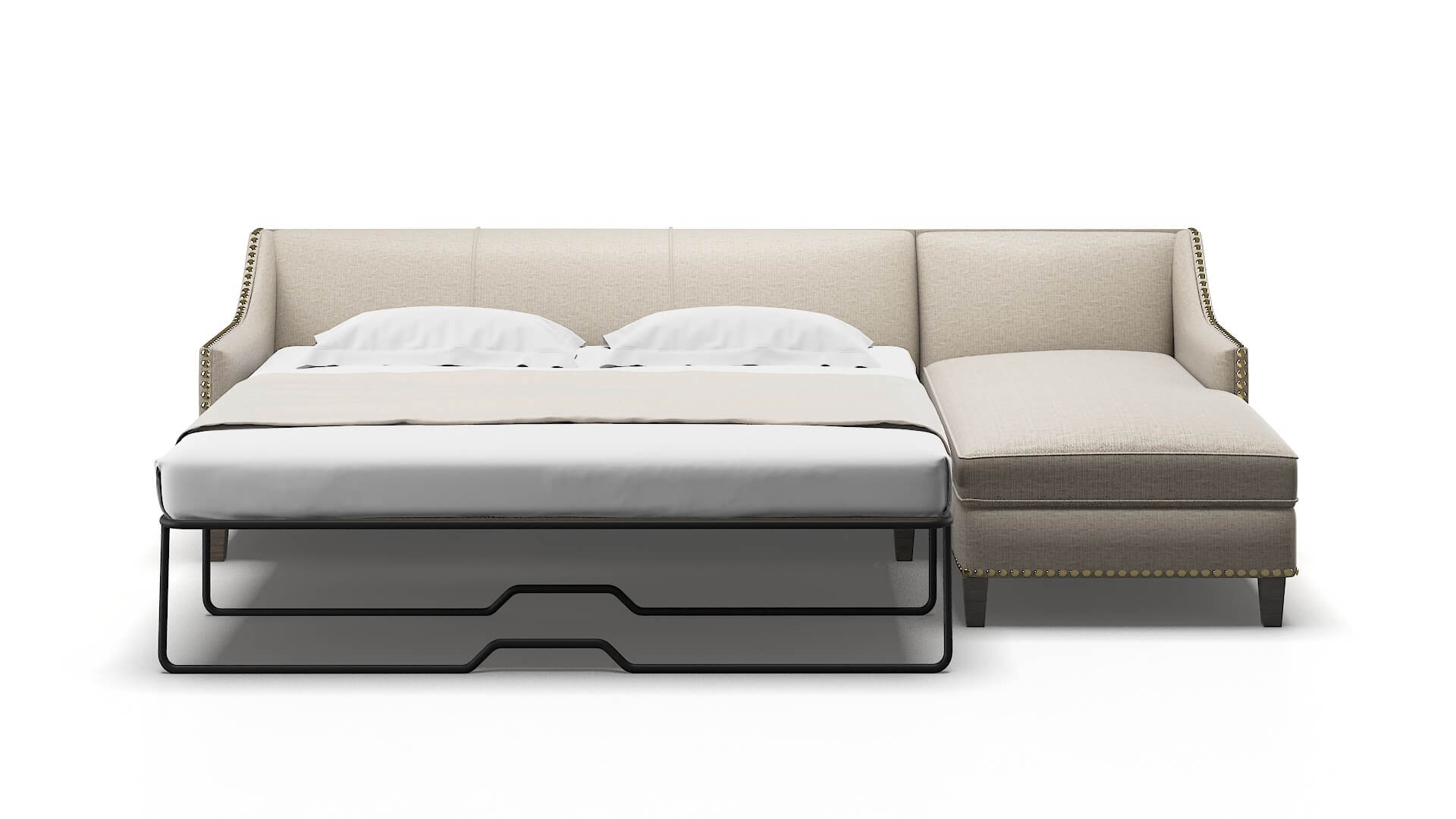 Amsterdam Parker Wheat Panel Sleeper Espresso legs 1