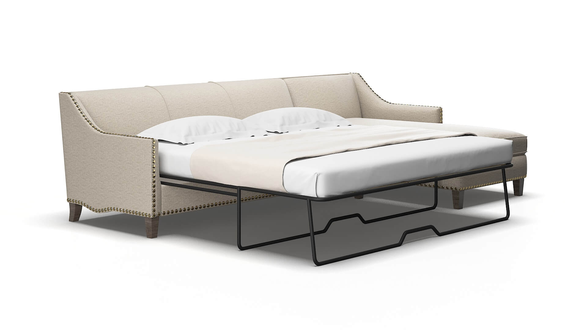 Amsterdam Parker Wheat Panel Sleeper Espresso legs 2